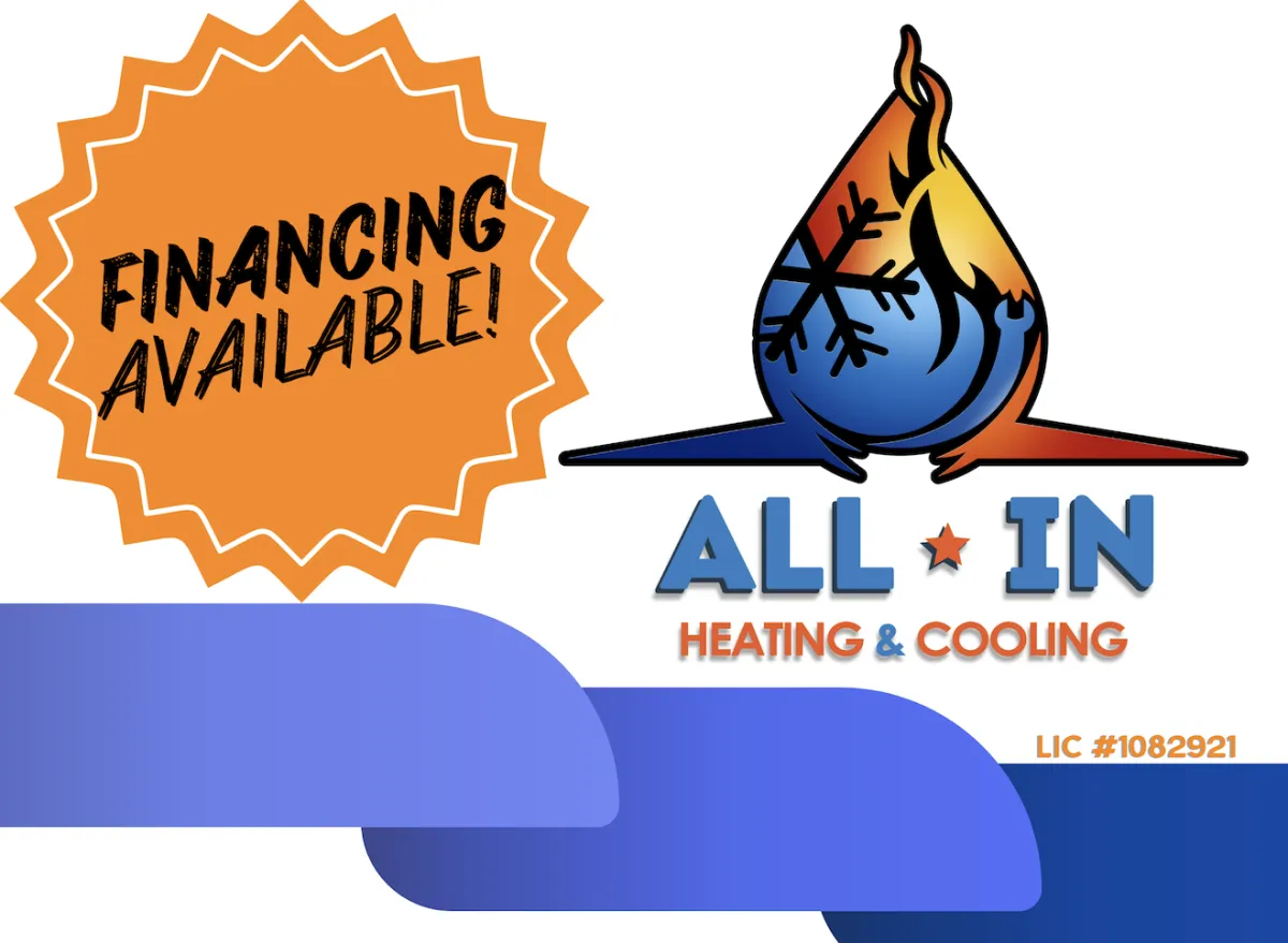 Financing options available from All In Heating & Cooling